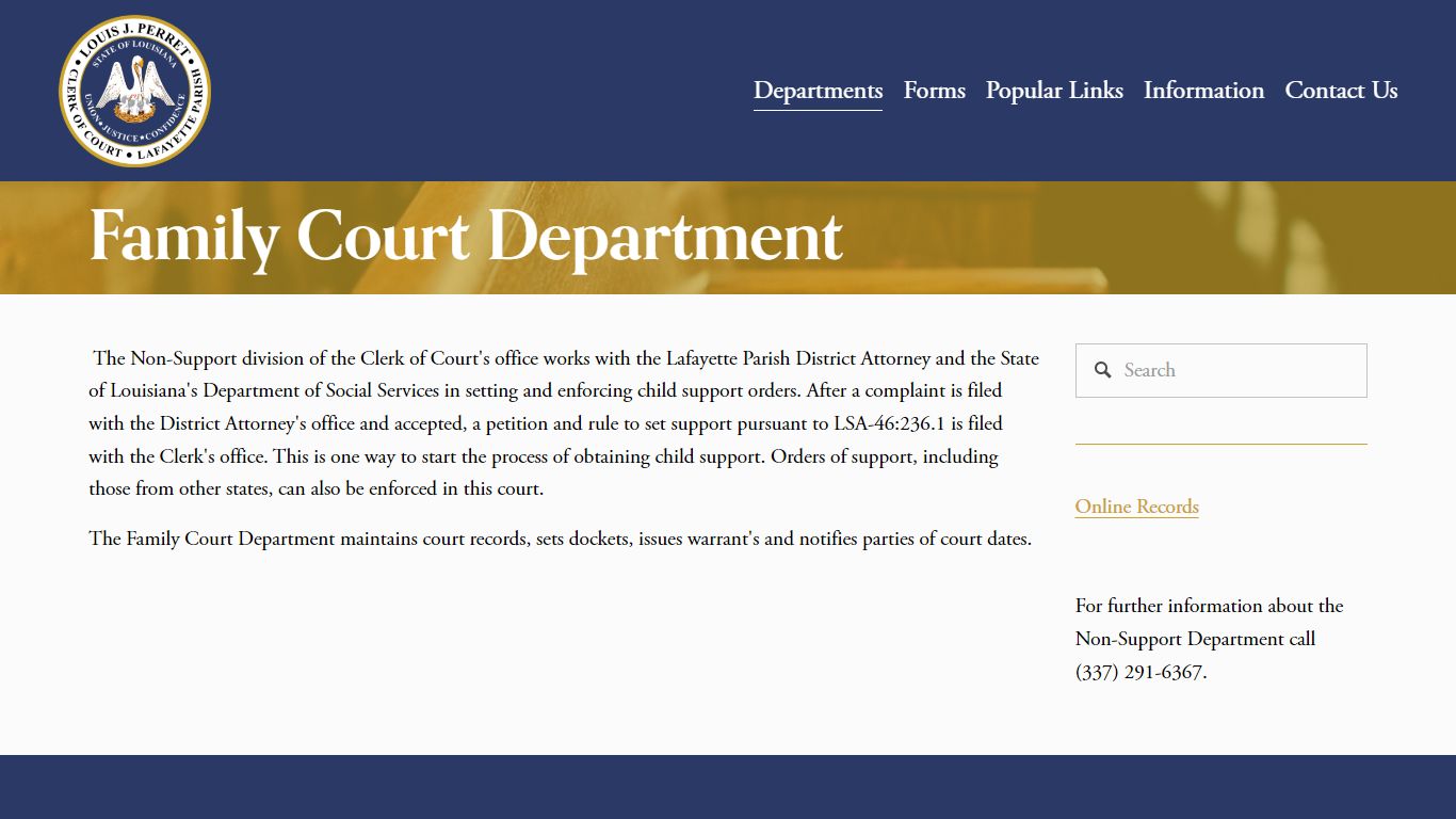 Family Court — Lafayette Parish Clerk of Court